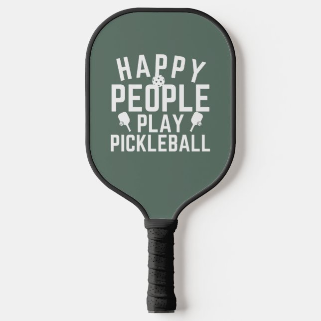 Palas De Pickleball Gente feliz juega a jugar al baloncesto (Anverso)