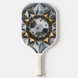 Palas De Pickleball Geometric Metallic Pickleball Core Design