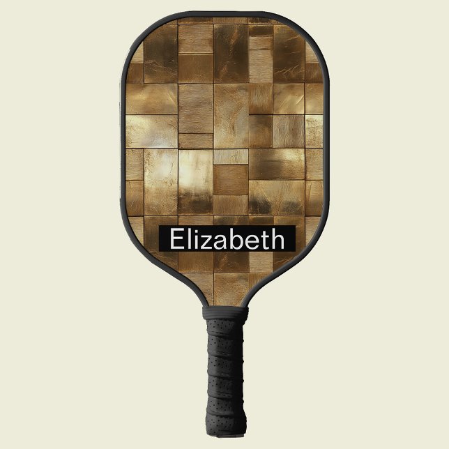 Palas De Pickleball Geométrico Personalizado de Oro Moderno (Subido por el creador)