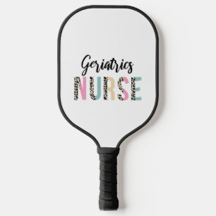 Palas De Pickleball Geriatría Enfermera Cute Leopard Design - Gracioso