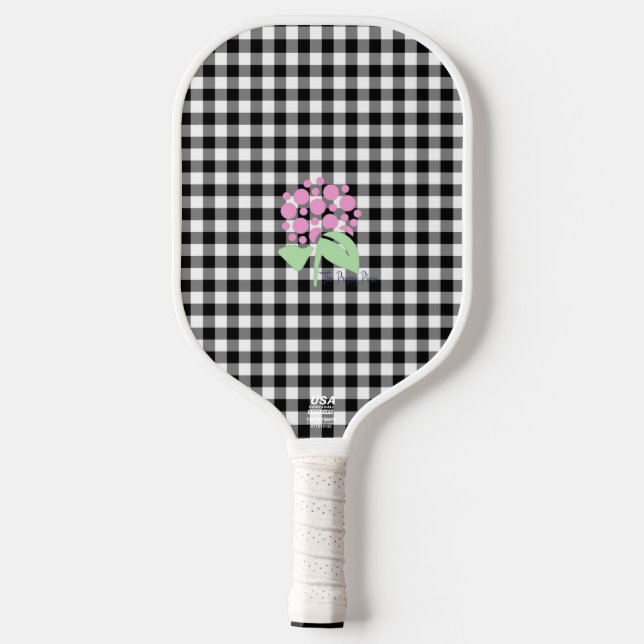Palas De Pickleball gingham negra (Reverso )