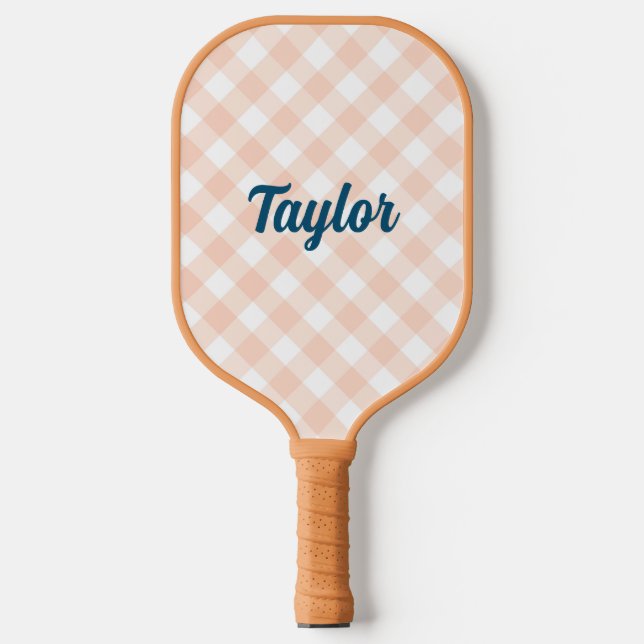 Palas De Pickleball Gingham Tan (Anverso)