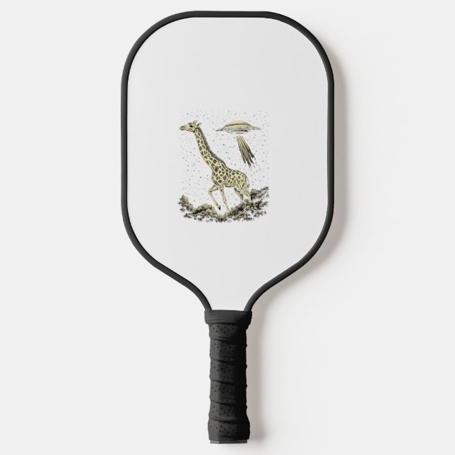 Palas De Pickleball Girafa divertida y cósmica para mujeres raras (Anverso)