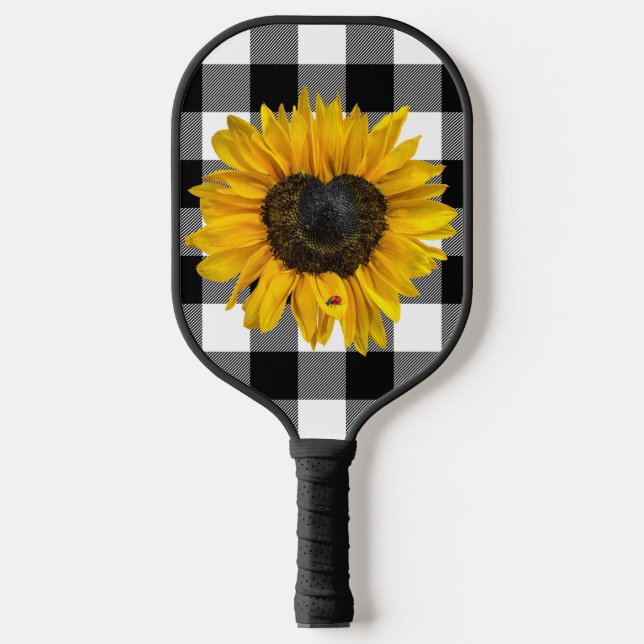 Palas De Pickleball Girasol cardíaco con crema (Anverso)