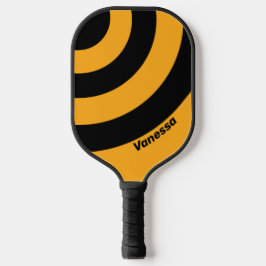 Palas De Pickleball Girasol Retro Zumbido Tres Círculos Franja con Nom