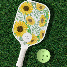 Girasoles Monogramados Acuarela Elegante