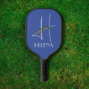 Palas De Pickleball Girly boho acuarela inicial H