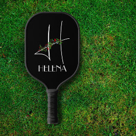 Palas De Pickleball Giro boho acuarela inicial H negro
