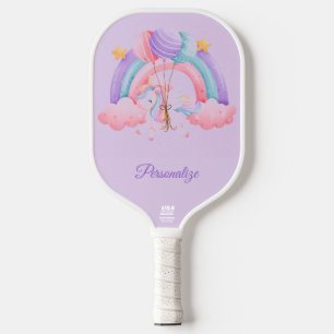 Palas De Pickleball Globo de arcoiris pastoral de unicornio pastoral d