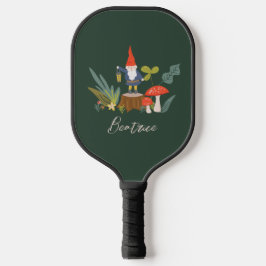 Palas De Pickleball Gnome de Woodland y nombre personalizado