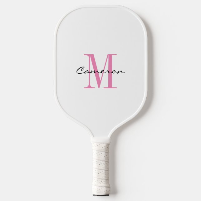 Palas De Pickleball Gold Monograma inicial y nombre regalo personaliza (Anverso)