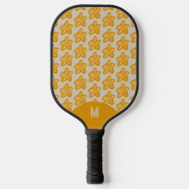 Palas De Pickleball Golden Yellow Sketched Flowers on Sandy Cream