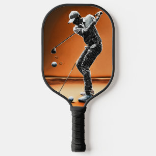 Palas De Pickleball Golfista Humano Digital en 10 Posiciones de Swing