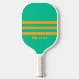 Palas De Pickleball Golpe Tropical Retro Tres Franjas Cruzadas | Nombr