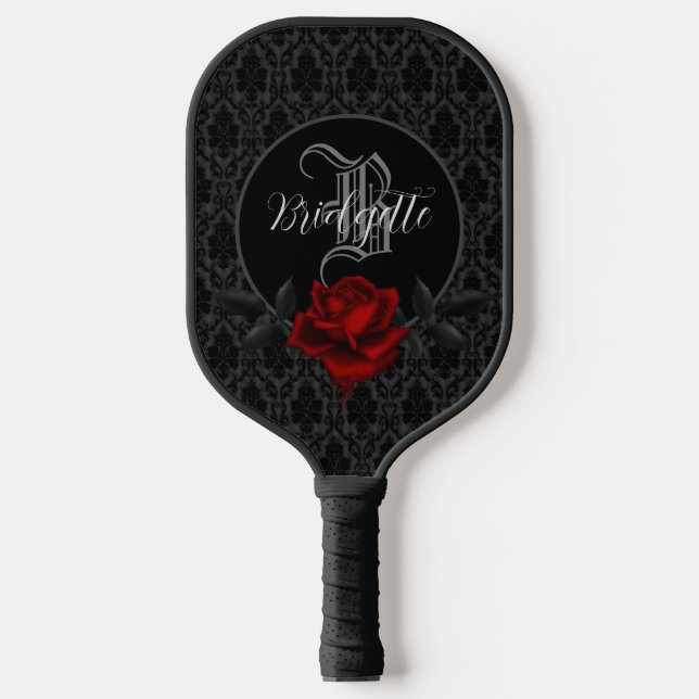 Palas De Pickleball Gothic Bloody Rose Monogram (Anverso)