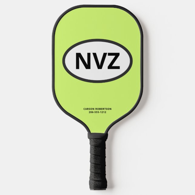 Palas De Pickleball Graciosa abreviatura del euro Personalizado Oval N (Anverso)