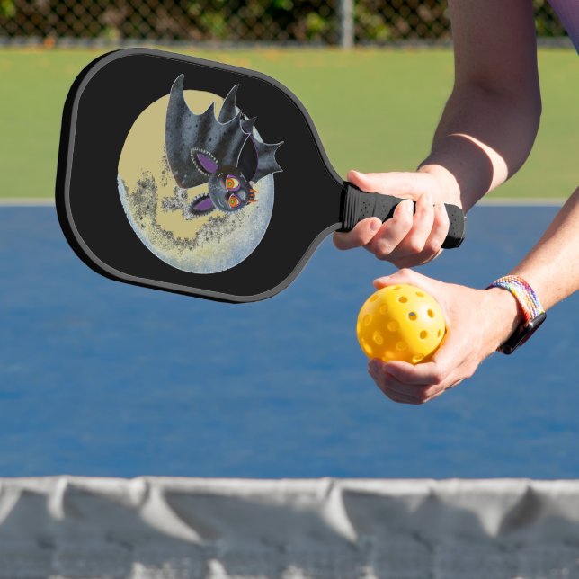 Palas De Pickleball Graciosa Bat de luna llena de Halloween borrachos (in situ)