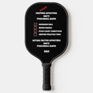 Palas De Pickleball Graciosa No Excusas Lista de verificación con text