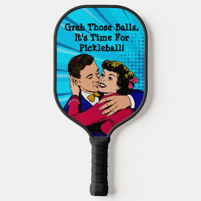 Palas De Pickleball Gracioso Agarra Esas Bolas Guay Pun Comic (Reverso )