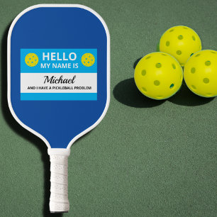 Palas De Pickleball Gracioso baloncesto Mi nombre es adicto al balonce
