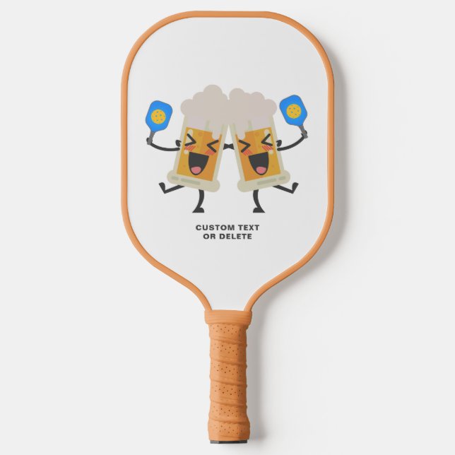 Palas De Pickleball Gracioso Cerveza Mugs Jugando Pickleball Personali (Anverso)