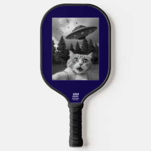 Palas De Pickleball Gracioso gato UFO Selfie