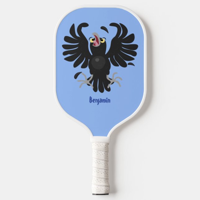 Palas De Pickleball Gracioso ilustracion de personalizado de cuervos l (Anverso)