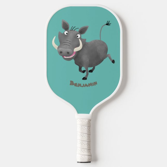 Palas De Pickleball Gracioso ilustracion de personalizado porcina afri (Anverso)