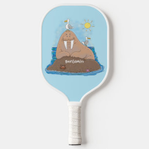 Palas De Pickleball Gracioso ilustracion personalizado de moras felice