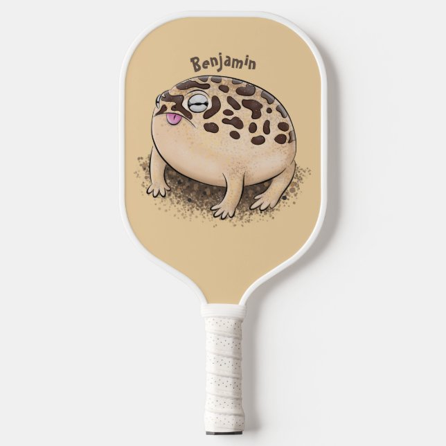 Palas De Pickleball Gracioso ilustracion personalizado de rana de lluv (Anverso)