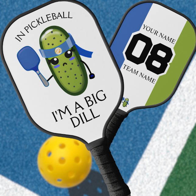 Palas De Pickleball Gracioso nombre del equipo Big Dill número azul bl (Subido por el creador)