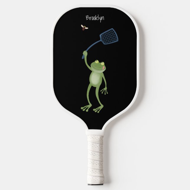Palas De Pickleball Gracioso personalizado de la mosca de la sartén ve (Anverso)