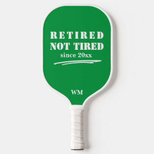 Palas De Pickleball Gracioso retiro no Cansado Año Iniciales Verde Bla