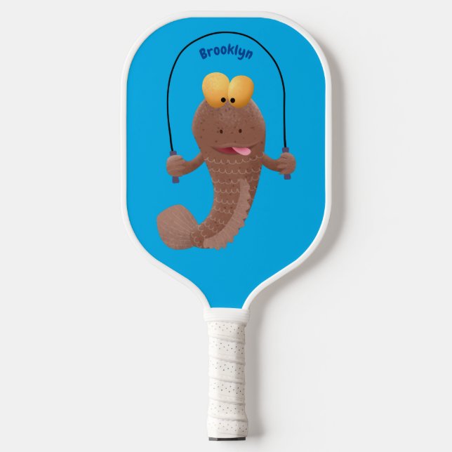 Palas De Pickleball Gracioso saltando a la personalizado de pescado de (Anverso)