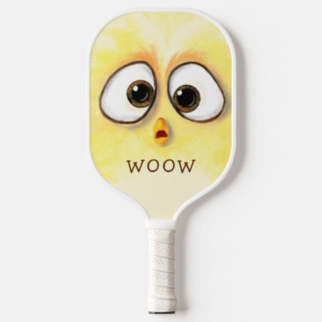Palas De Pickleball Gracioso sorprendido Personalizado de remo de bola (Anverso)