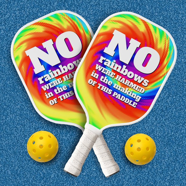 Palas De Pickleball Gracioso TieDye No Se Herieron Lluvias... (No Rainbows Were Harmed in the Making of This Pickleball Paddle Cover Photo)