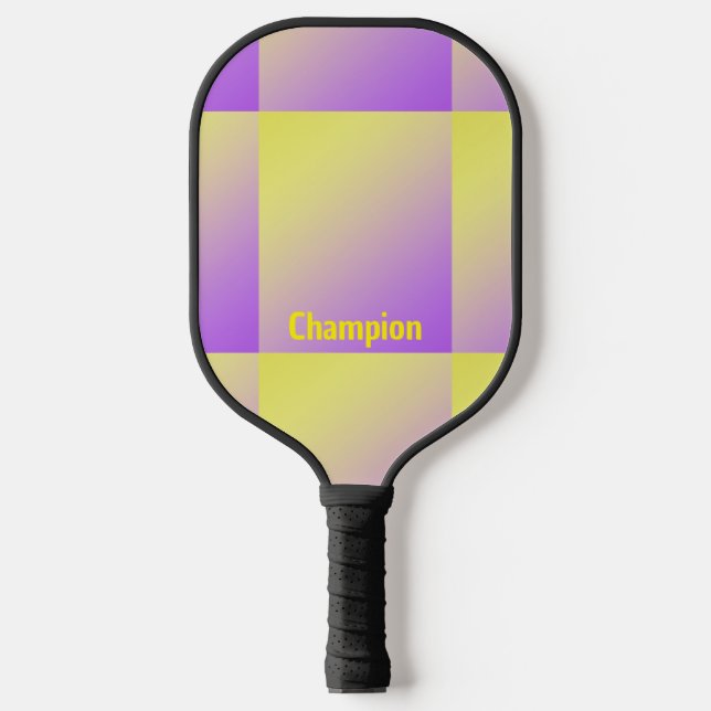 Palas De Pickleball Gradiente personalizado de amarillo a morado (Anverso)