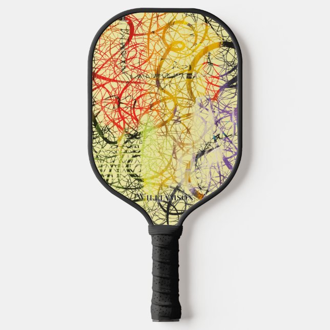 Palas De Pickleball Graffiti loco Pollak con aspecto amarillo claro (Anverso)