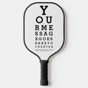 Palas De Pickleball Gráfico de Optometrista Mensaje Personalizado