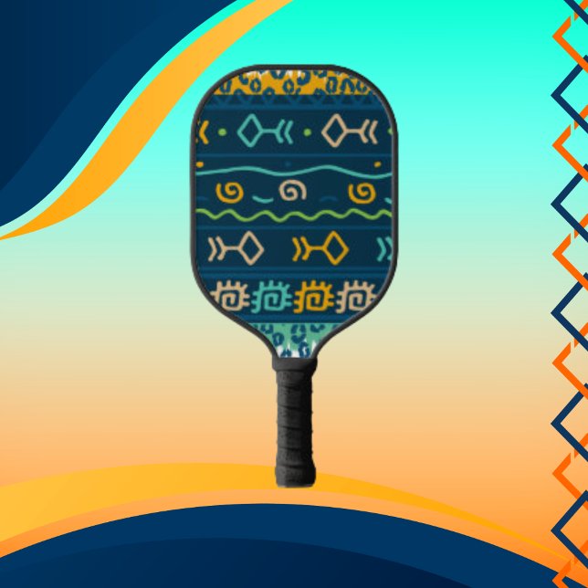 Palas De Pickleball Gráficos de peces y geométrica (Subido por el creador)