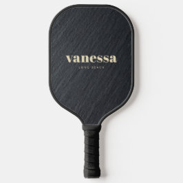 Palas De Pickleball Granito Oscuro Suave Nombre Clásico Moderno Minima