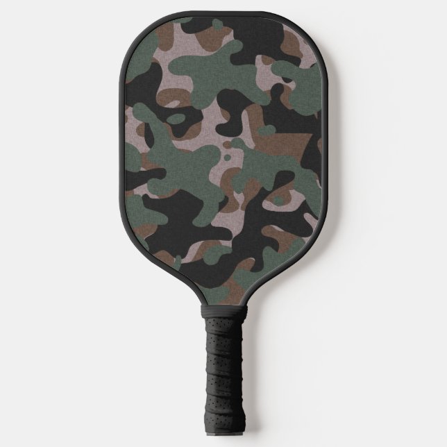 Palas De Pickleball Green and Brown Camouflage Pickleball Paddle (Anverso)