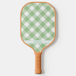 Palas De Pickleball Green Gingham Pickleball Paddle