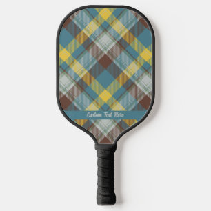 Palas De Pickleball Green Gold Brown Tartan Plantea Su Personalizado T