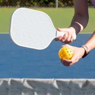 Palas De Pickleball Gris Claro Floral Geométrico   Patrón Moderno de V