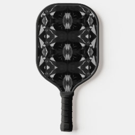 Palas De Pickleball Gris negro Moderno Patrón Plata Paddle de pelota