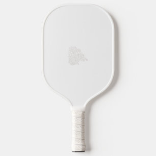 Palas De Pickleball Gris pálido, blanco lechero, diseño floral