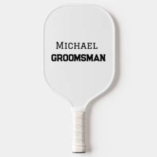 Palas De Pickleball Groomsman simple mínimo añadir nombre masculino mo