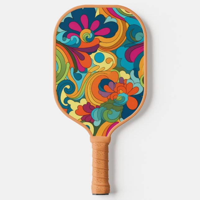Palas De Pickleball Groovy Art Pickleball Paddle (Anverso)