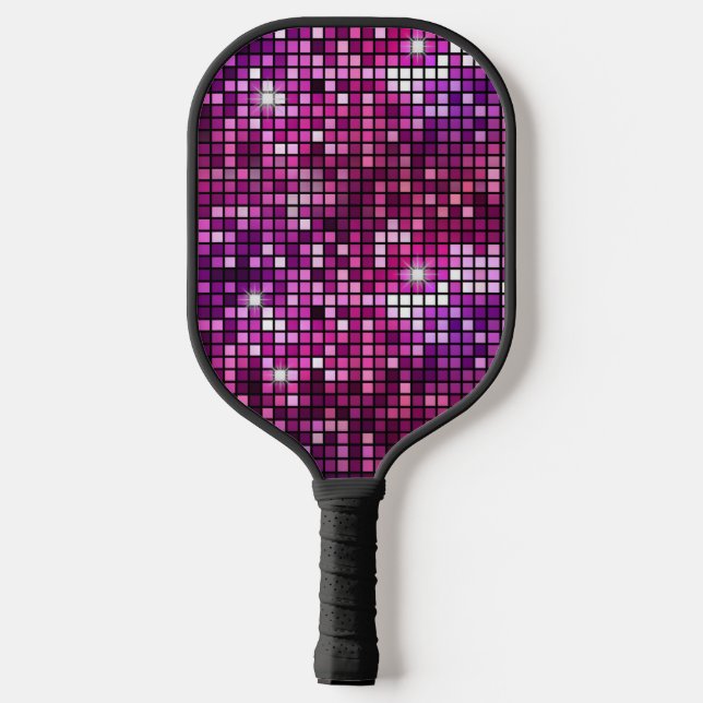 Palas De Pickleball Groovy Purple Disco Ball Retro 70 (Reverso )